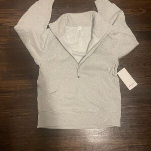 Lululemon Athletica Light Gray Half-Zip Hoodie